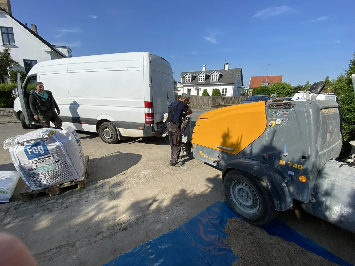 Putzmeister M740 įranga grindų betonavimo darbams Vilniuje